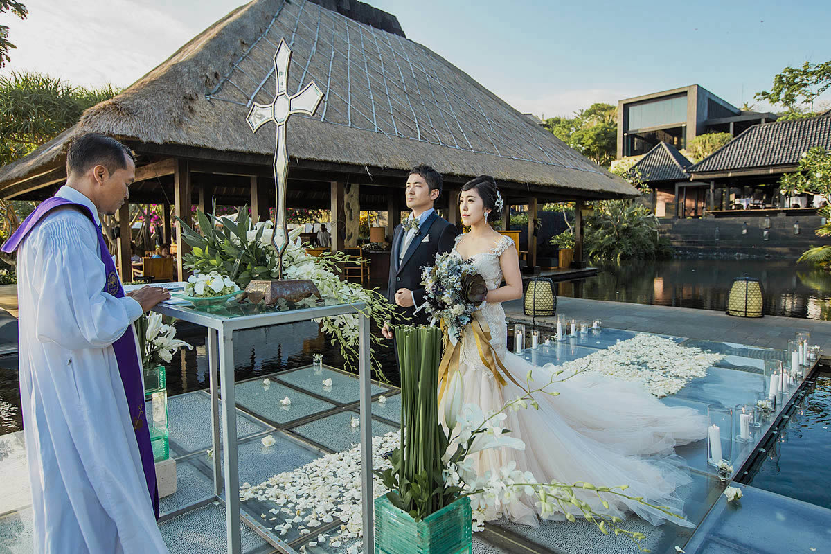 ブルガリリゾートウエディング バリ島ウルワツ Bvlgari Resort Bali Water Wedding ブライズシーン