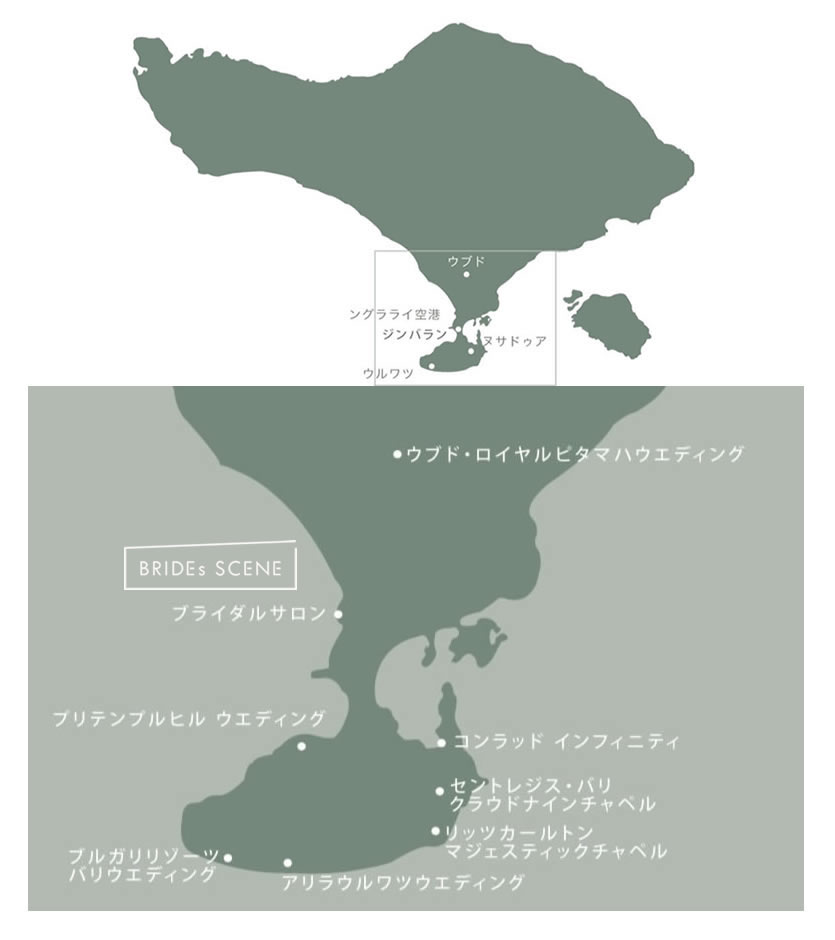 バリ島挙式会場マップ